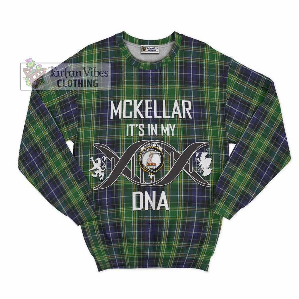 McKellar Tartan Sweatshirt with Family Crest DNA In Me Style - Tartanvibesclothing Shop