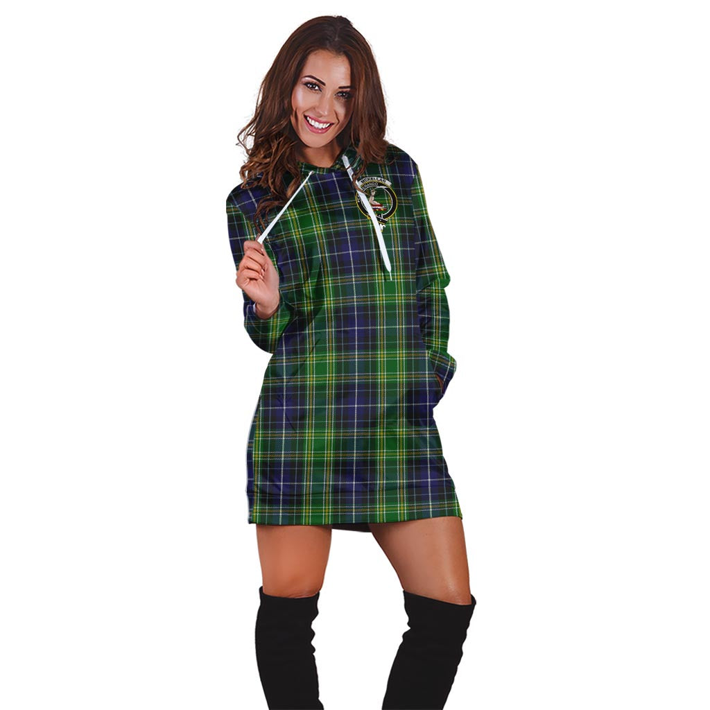 McKellar Tartan Hoodie Dress with Family Crest - Tartan Vibes Clothing