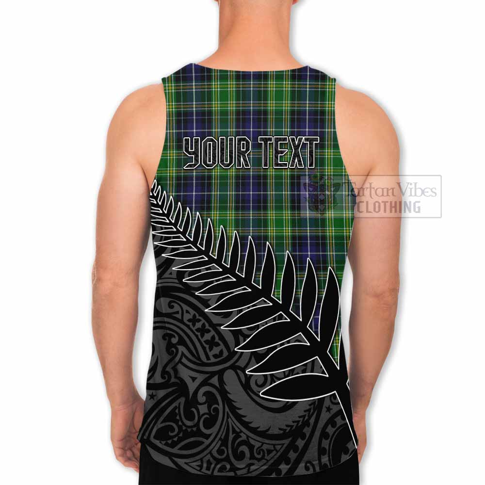 Tartan Vibes Clothing McKellar Crest Tartan Men's Tank Top with New Zealand Silver Fern Half Style