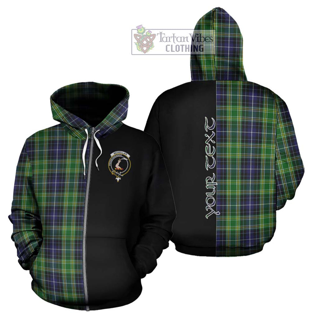 McKellar Tartan Hoodie with Family Crest and Half Of Me Style - Tartanvibesclothing Shop