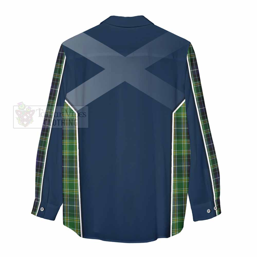 Tartan Vibes Clothing McKellar Tartan Women's Casual Shirt with Family Crest and Lion Rampant Vibes Sport Style