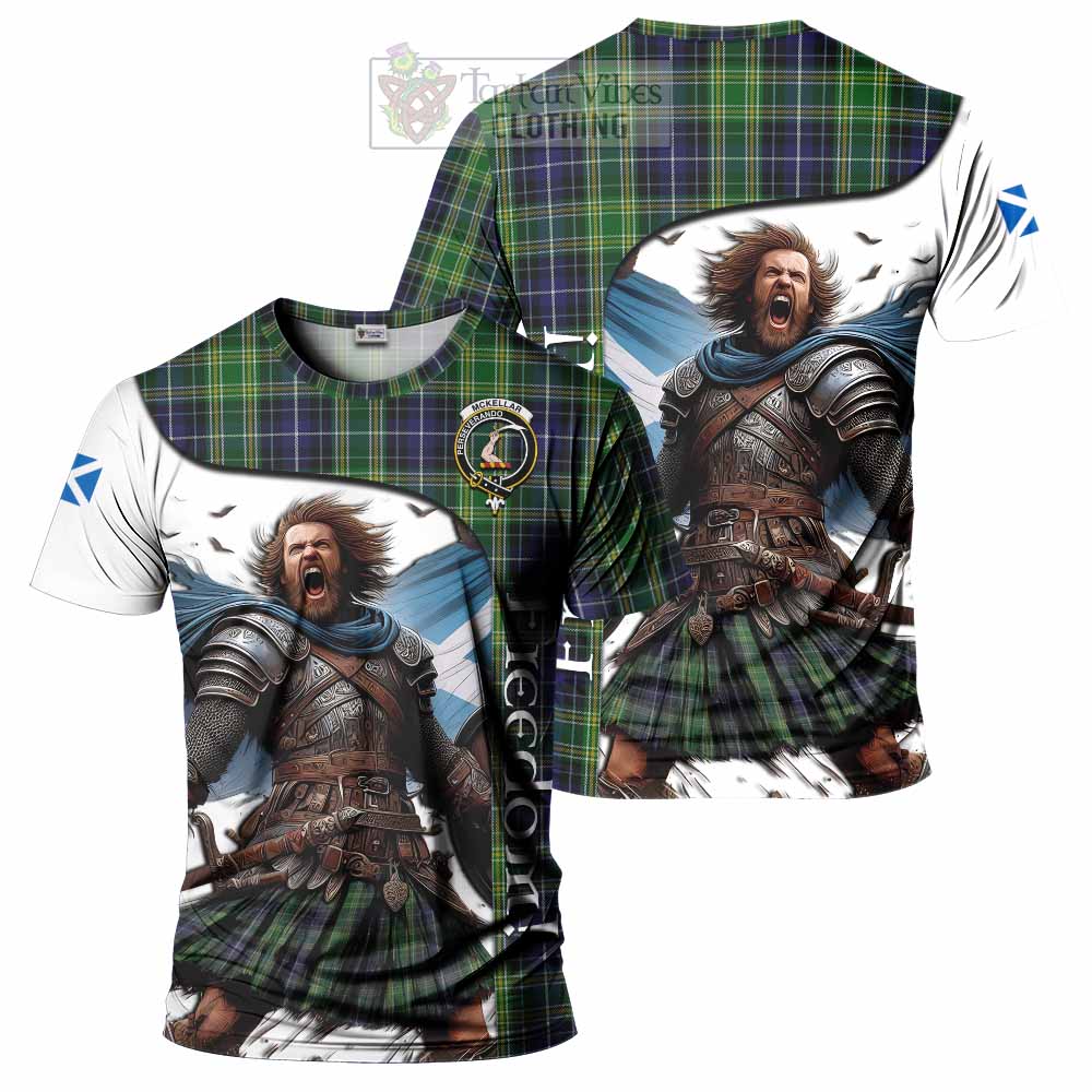 McKellar Crest Tartan T-Shirt Inspired by the Freedom of Scottish Warrior