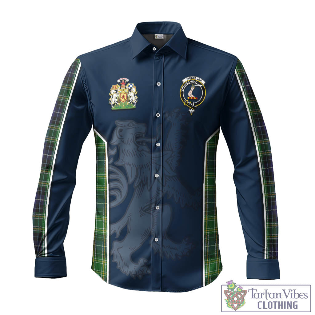 Tartan Vibes Clothing McKellar Tartan Long Sleeve Button Up Shirt with Family Crest and Lion Rampant Vibes Sport Style