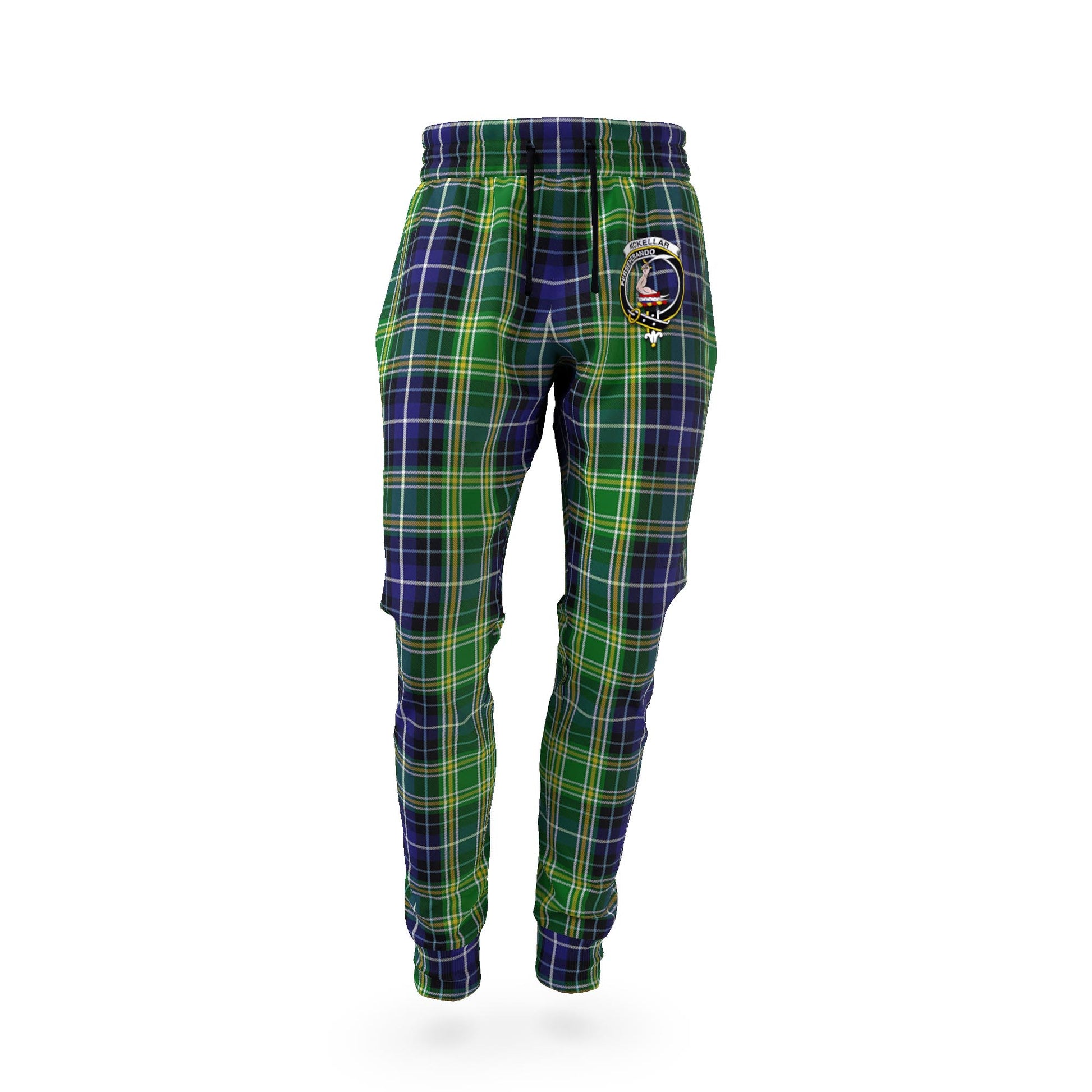 McKellar Tartan Joggers Pants with Family Crest - Tartan Vibes Clothing