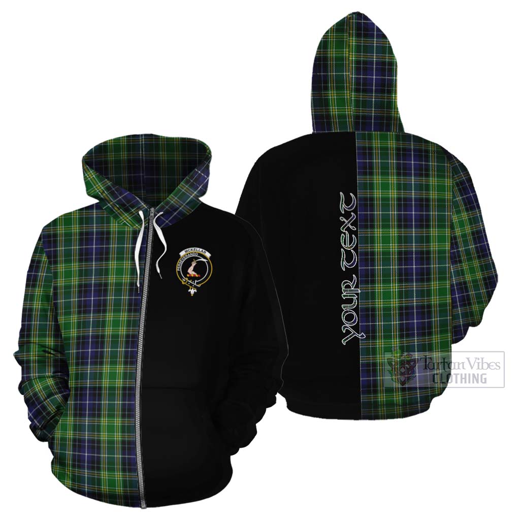 Tartan Vibes Clothing McKellar Tartan Cotton Hoodie with Family Crest and Half Of Me Style
