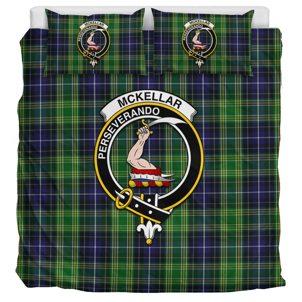 McKellar Tartan Bedding Set with Family Crest UK Bedding Set UK Super King 104*94 inch - Tartan Vibes Clothing