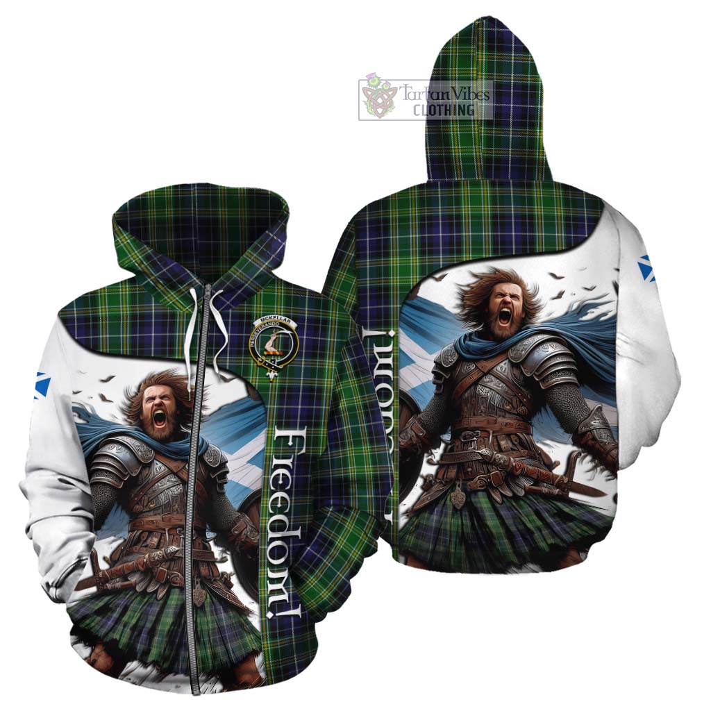 Tartan Vibes Clothing McKellar Crest Tartan Cotton Hoodie Inspired by the Freedom of Scottish Warrior