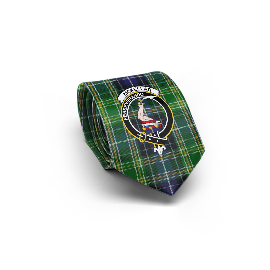 McKellar Tartan Classic Necktie with Family Crest - Tartan Vibes Clothing