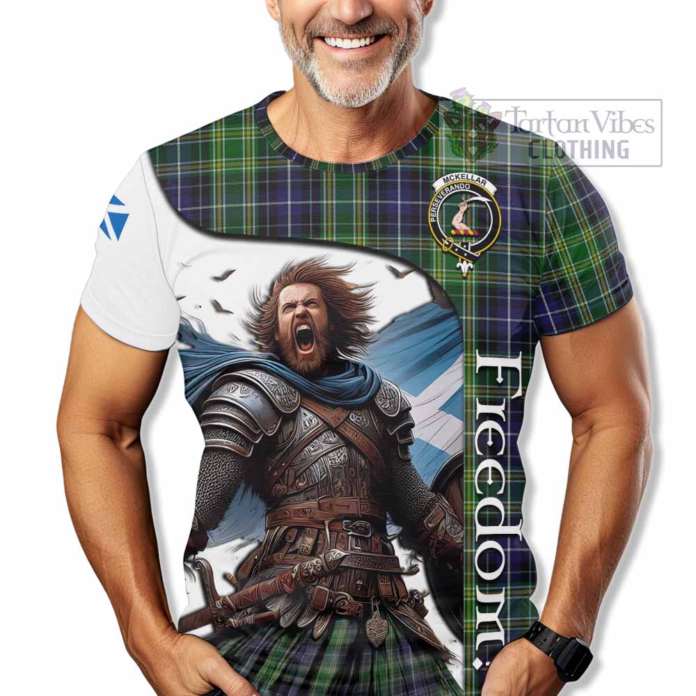 McKellar Crest Tartan T-Shirt Inspired by the Freedom of Scottish Warrior