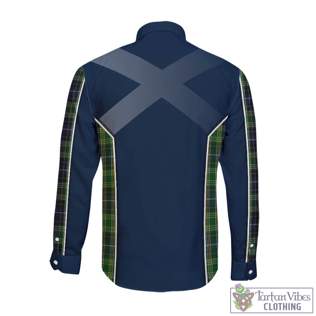 Tartan Vibes Clothing McKellar Tartan Long Sleeve Button Up Shirt with Family Crest and Lion Rampant Vibes Sport Style