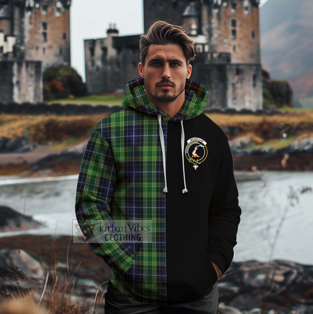Tartan Vibes Clothing McKellar Tartan Cotton Hoodie with Family Crest and Half Of Me Style