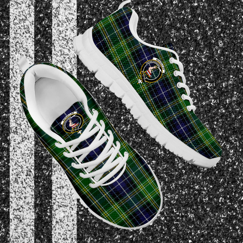 McKellar Tartan Sneakers with Family Crest - Tartan Vibes Clothing