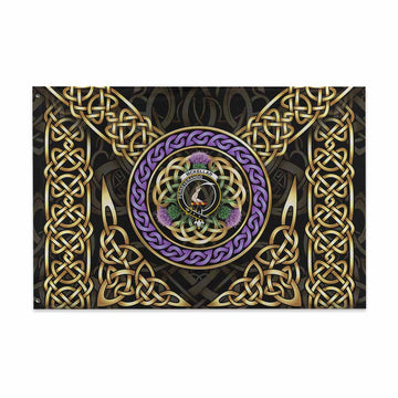 McKellar Clan Crest House Flag Celtic Scottish Thistle 48*72 inch (120*180 cm) - Tartan Vibes Clothing