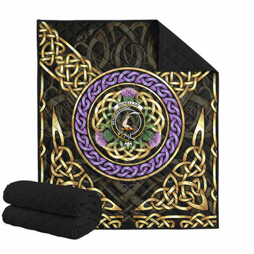McKellar Clan Crest Premium Quilt Celtic Scottish Thistle