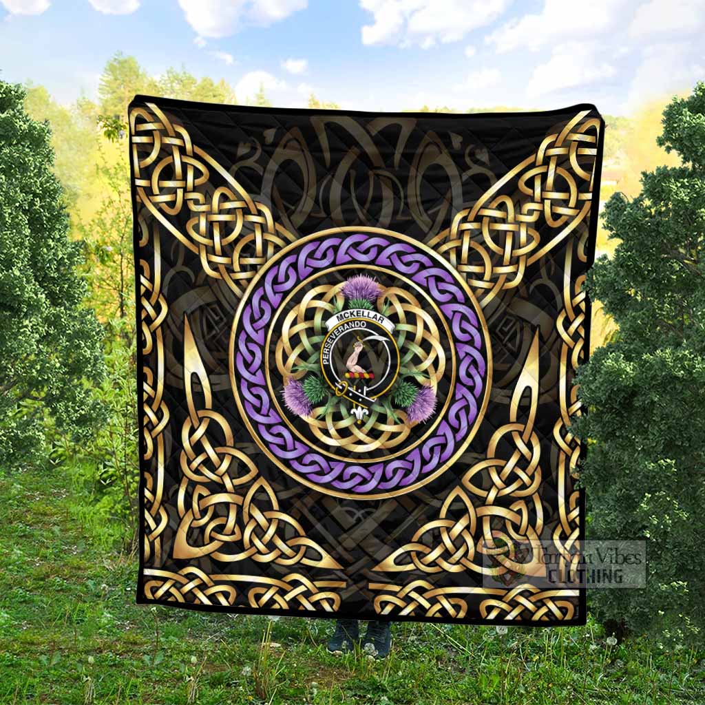McKellar Clan Crest Premium Quilt Celtic Scottish Thistle - Tartan Vibes Clothing