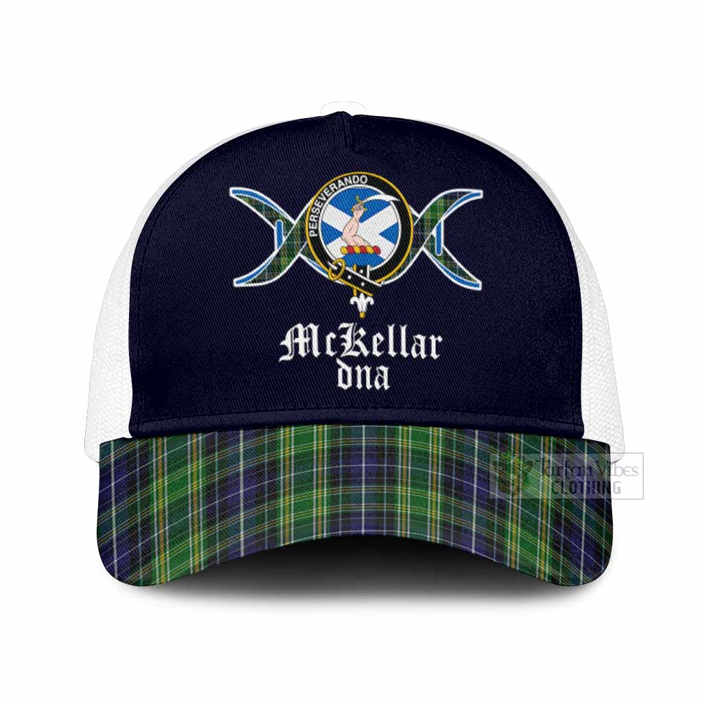 McKellar Clan DNA Tartan Mesh Trucker Cap One Size (Adjustable) White - Tartan Vibes Clothing