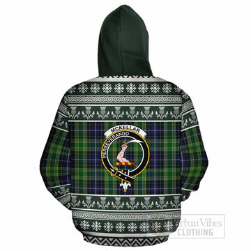 McKellar Clan Tartan Christmas Cotton Hoodie with Family Crest - Tartan Vibes Clothing