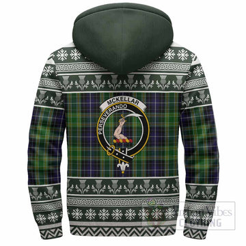 McKellar Clan Tartan Christmas Fleece Hoodie with Family Crest - Tartan Vibes Clothing