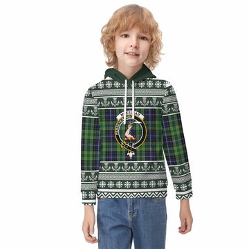 McKellar Clan Tartan Christmas Kid Hoodie with Family Crest - Tartan Vibes Clothing