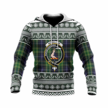 McKellar Clan Tartan Christmas Knitted Hoodie with Family Crest - Tartan Vibes Clothing
