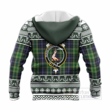 McKellar Clan Tartan Christmas Knitted Hoodie with Family Crest - Tartan Vibes Clothing