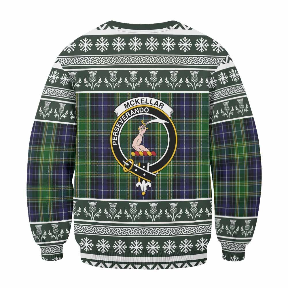 McKellar Clan Tartan Christmas Sweatshirt with Family Crest - Tartan Vibes Clothing