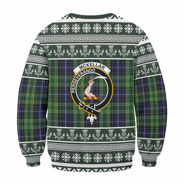 McKellar Clan Tartan Christmas Sweatshirt with Family Crest - Tartan Vibes Clothing