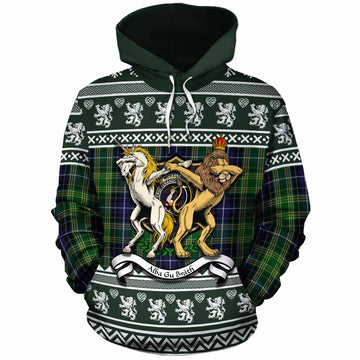 McKellar Clan Tartan Crest Christmas Cotton Hoodie Coat of Arms Funny Style - Tartan Vibes Clothing