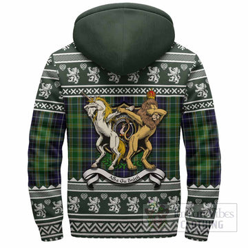 McKellar Clan Tartan Crest Christmas Fleece Hoodie Coat of Arms Funny Style - Tartan Vibes Clothing