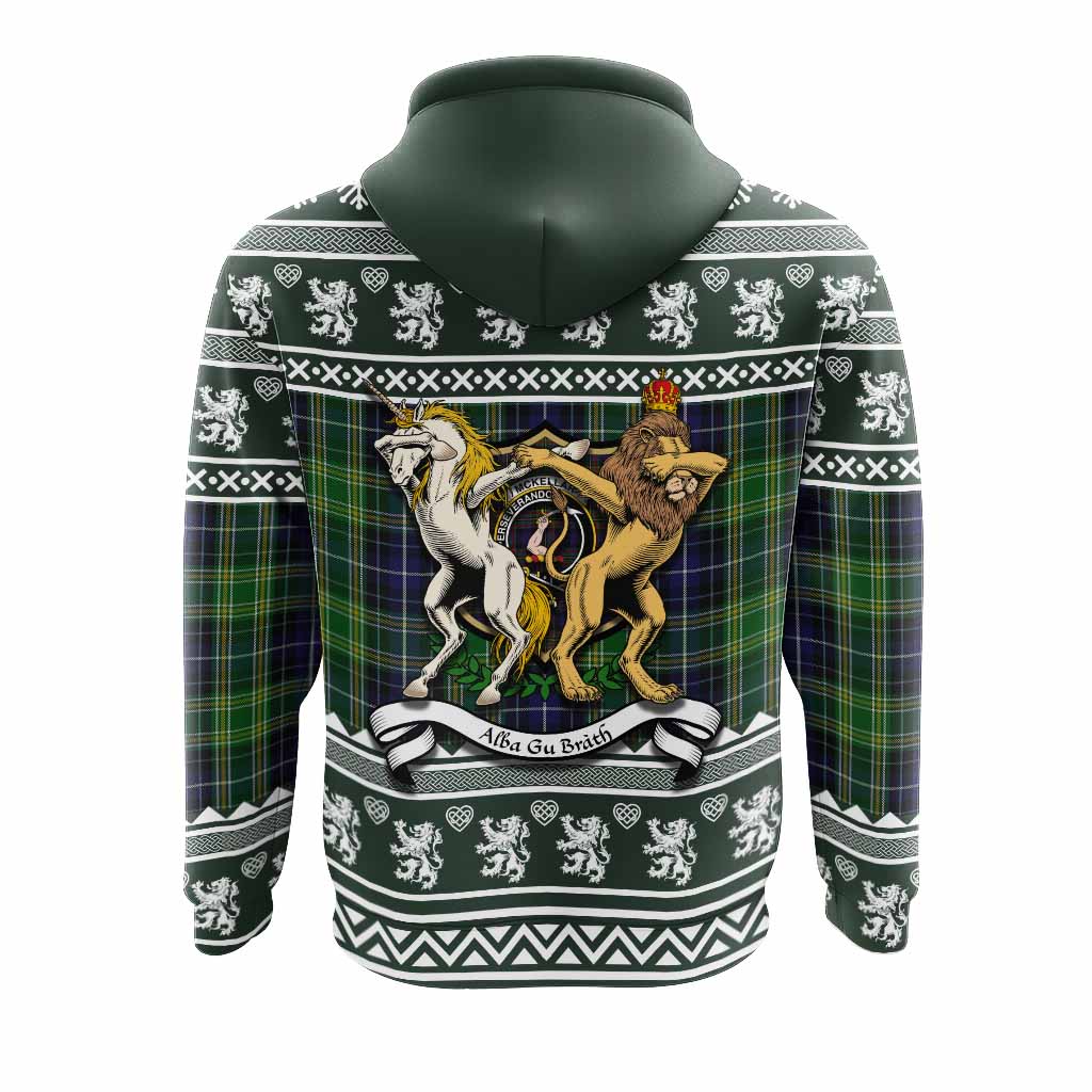 McKellar Clan Tartan Crest Christmas Hoodie Coat of Arms Funny Style - Tartan Vibes Clothing