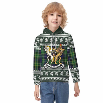 McKellar Clan Tartan Crest Christmas Kid Hoodie Coat of Arms Funny Style - Tartan Vibes Clothing
