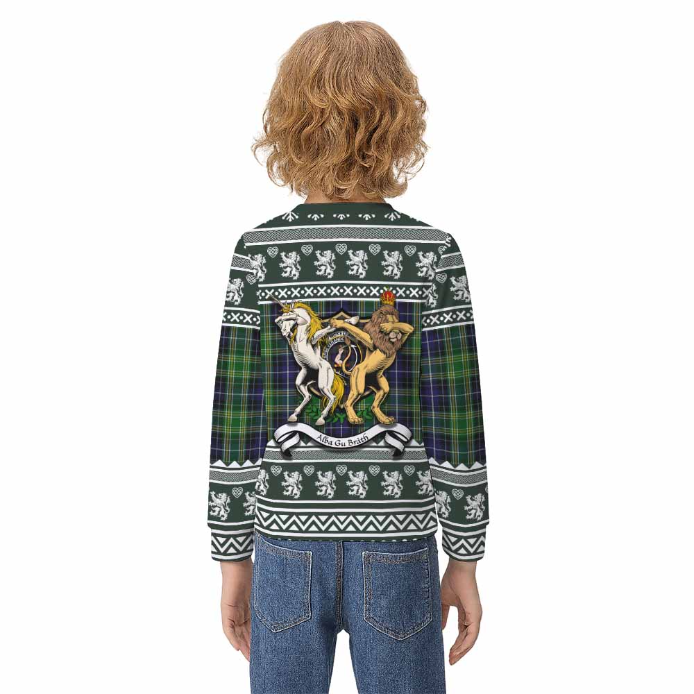 McKellar Clan Tartan Crest Christmas Kid Ugly Sweatshirt Coat of Arms Funny Style - Tartan Vibes Clothing