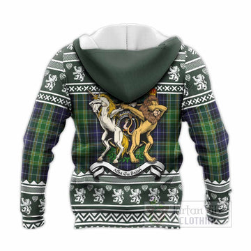 McKellar Clan Tartan Crest Christmas Knitted Hoodie Coat of Arms Funny Style - Tartan Vibes Clothing
