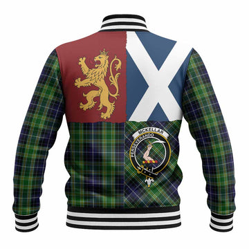 McKellar Crest Tartan Baseball Jacket with Lion Rampant Saltire Style