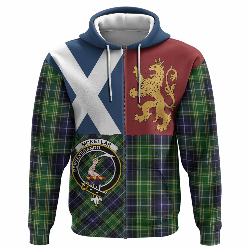 McKellar Crest Tartan Hoodie with Lion Rampant Saltire Style