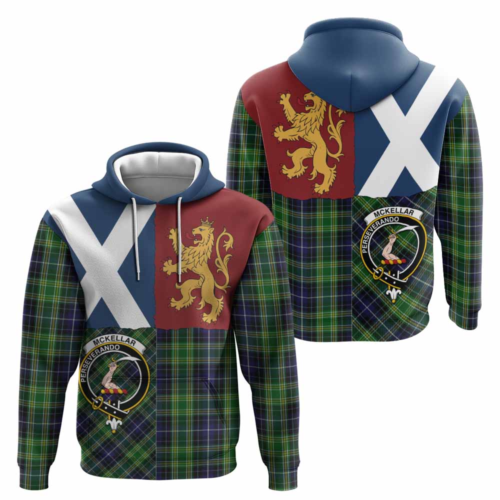 McKellar Crest Tartan Hoodie with Lion Rampant Saltire Style