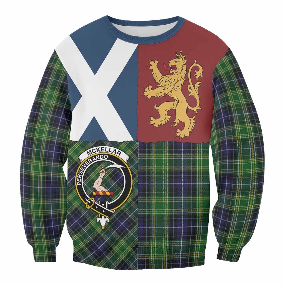 McKellar Crest Tartan Sweatshirt with Lion Rampant Saltire Style