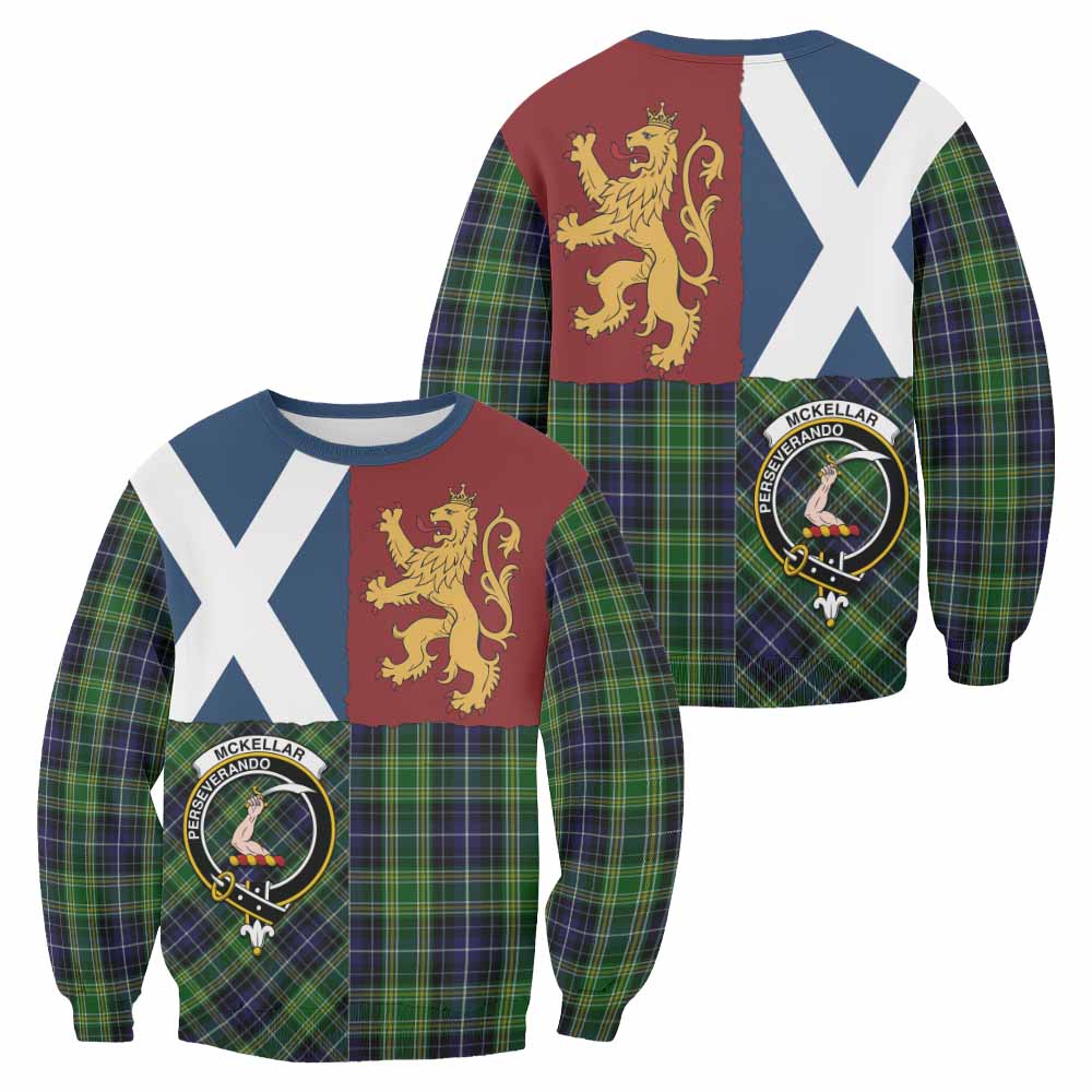 McKellar Crest Tartan Sweatshirt with Lion Rampant Saltire Style