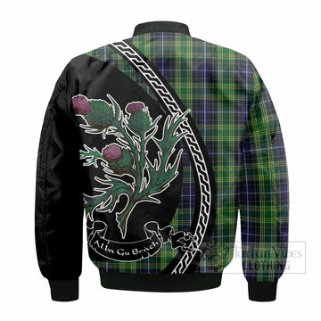 McKellar Family Crest Tartan Bomber Jacket Alba Thistle Inspired - Tartan Vibes Clothing