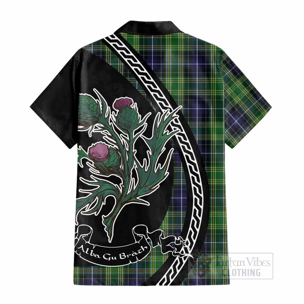 McKellar Family Crest Tartan Cotton Hawaiian Shirt Alba Thistle Inspired - Tartan Vibes Clothing
