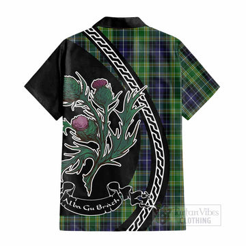 McKellar Family Crest Tartan Cotton Hawaiian Shirt Alba Thistle Inspired - Tartan Vibes Clothing