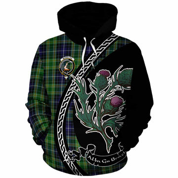 McKellar Family Crest Tartan Cotton Hoodie Alba Thistle Inspired - Tartan Vibes Clothing