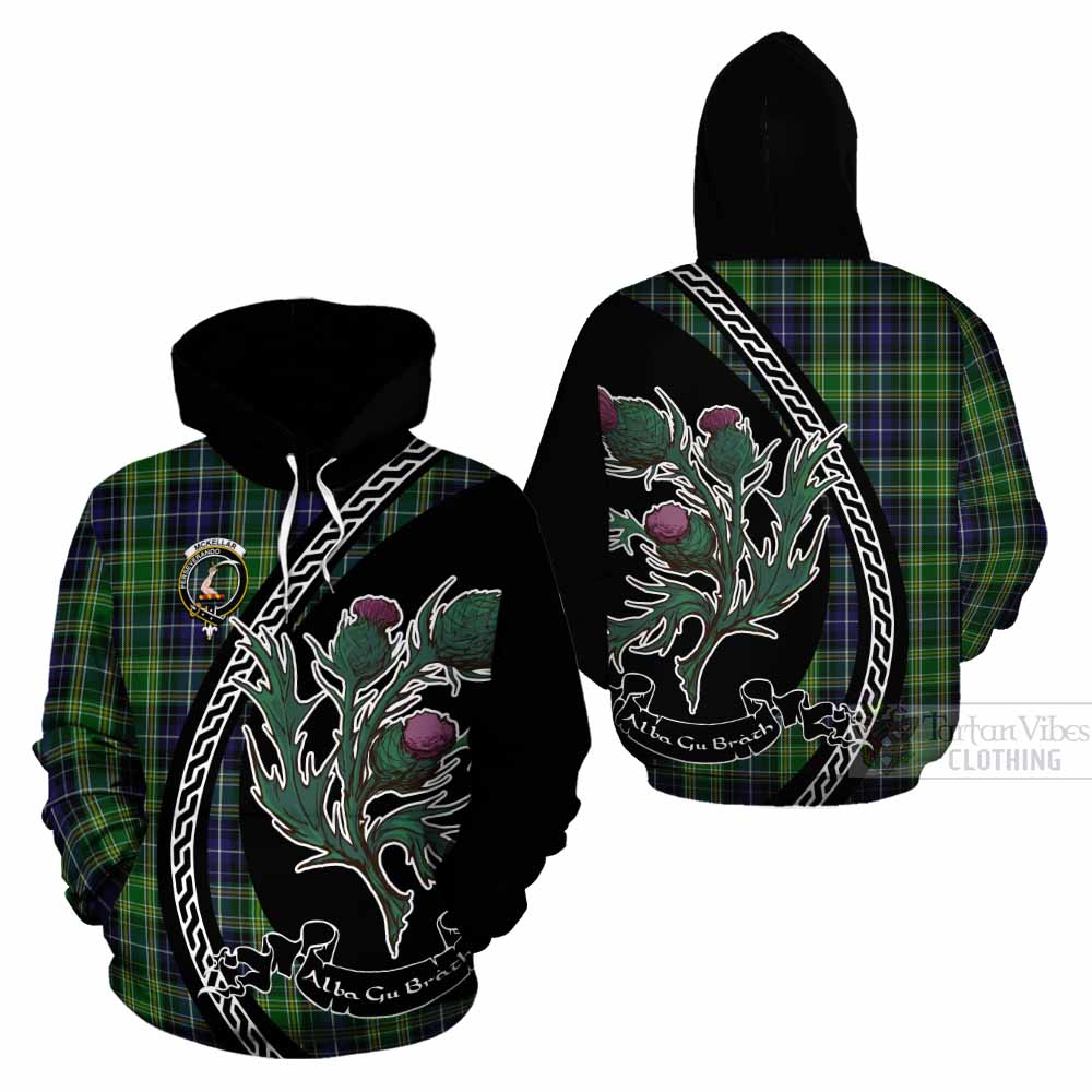 McKellar Family Crest Tartan Cotton Hoodie Alba Thistle Inspired - Tartan Vibes Clothing