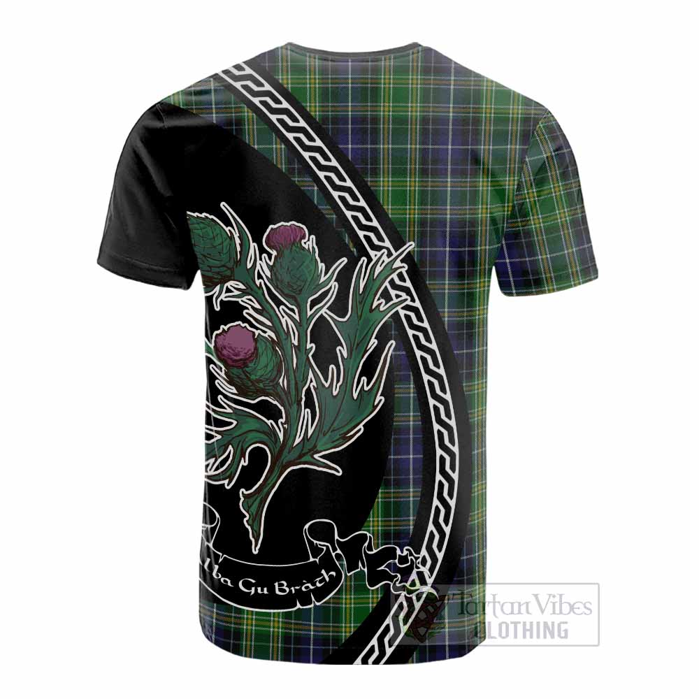 McKellar Family Crest Tartan Cotton T-shirt Alba Thistle Inspired - Tartan Vibes Clothing