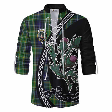 McKellar Family Crest Tartan Ghillie Shirt Alba Thistle Inspired - Tartan Vibes Clothing