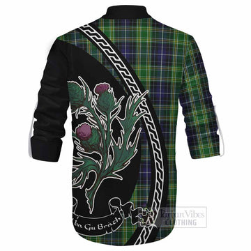 McKellar Family Crest Tartan Ghillie Shirt Alba Thistle Inspired - Tartan Vibes Clothing