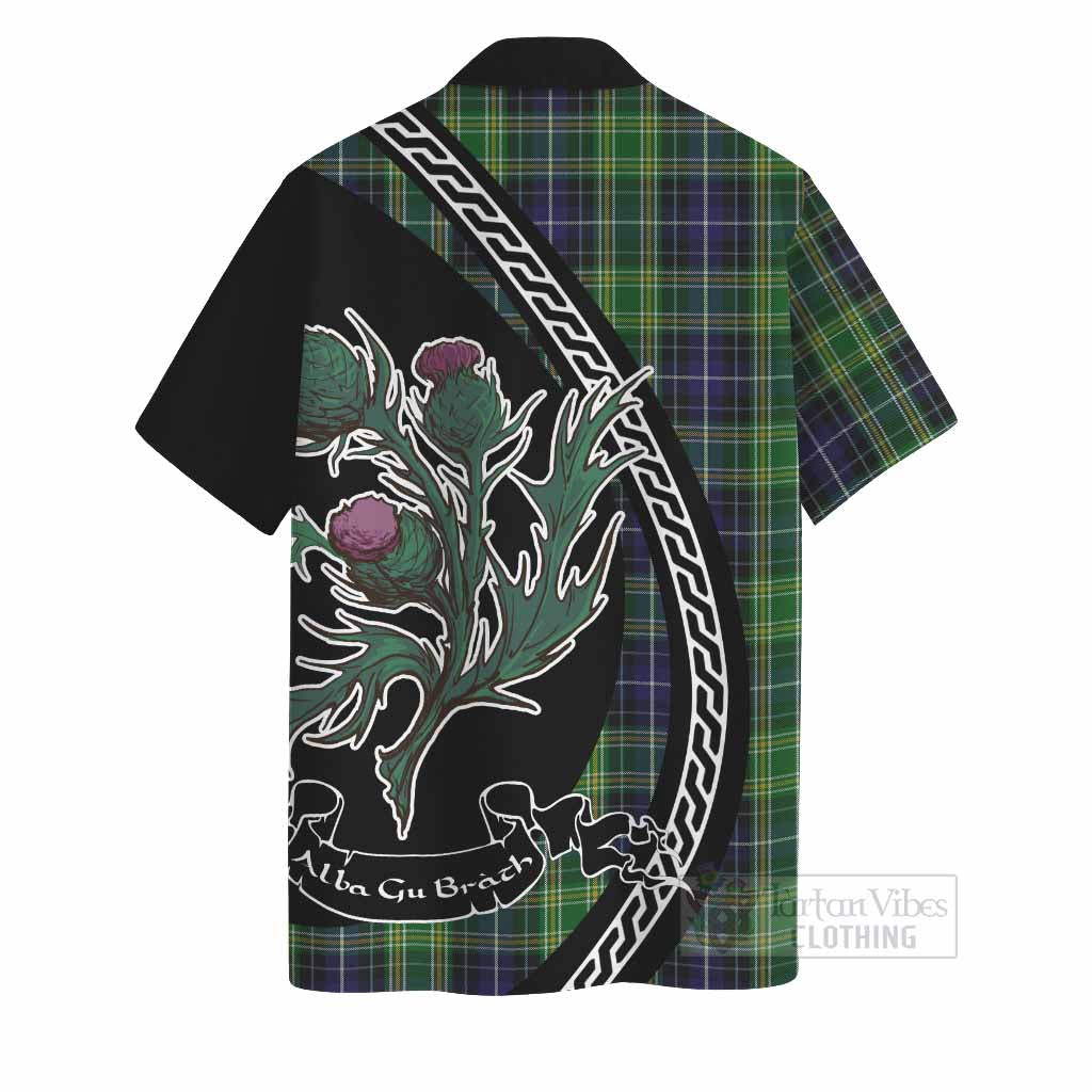 McKellar Family Crest Tartan Hawaiian Shirt Alba Thistle Inspired - Tartan Vibes Clothing