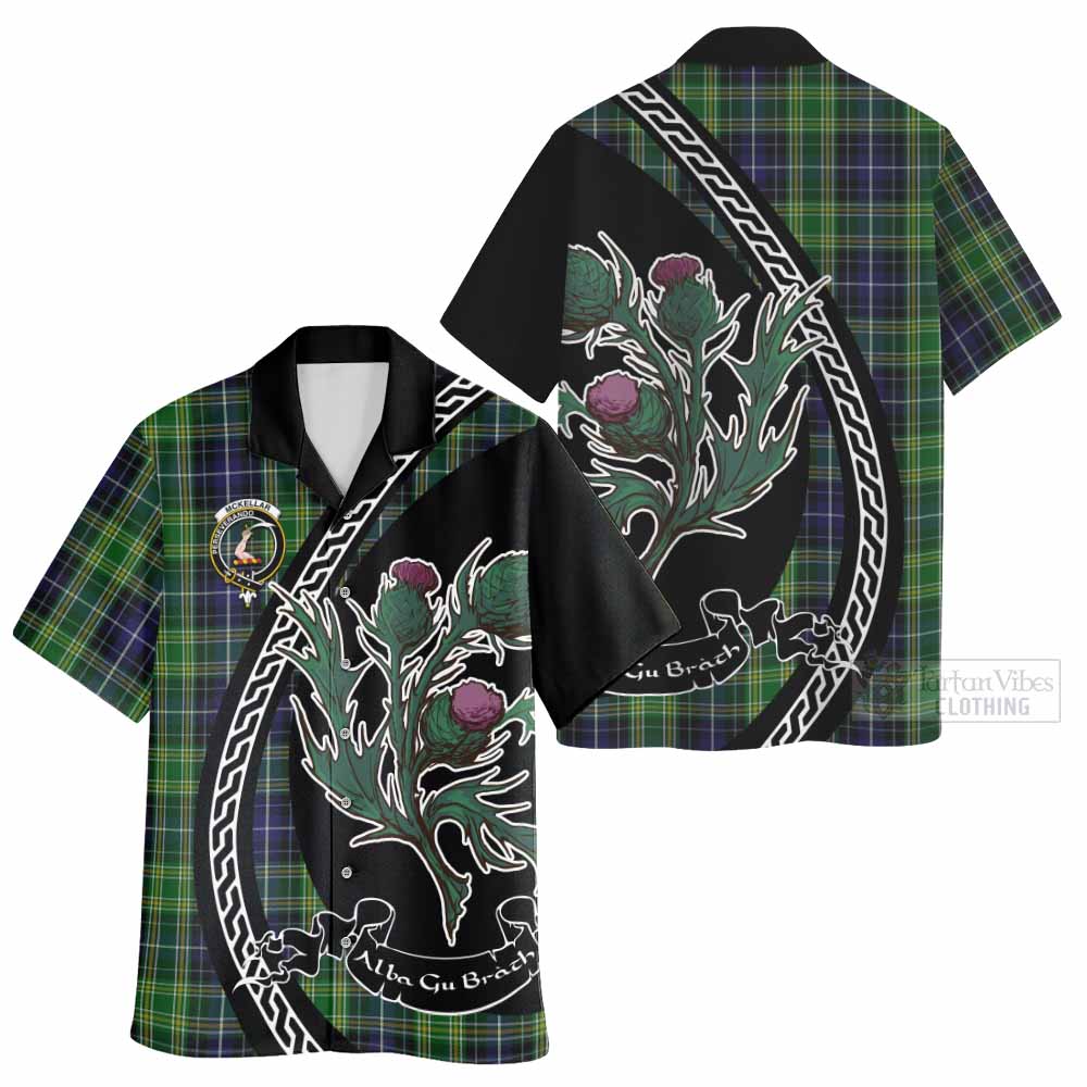 McKellar Family Crest Tartan Hawaiian Shirt Alba Thistle Inspired - Tartan Vibes Clothing