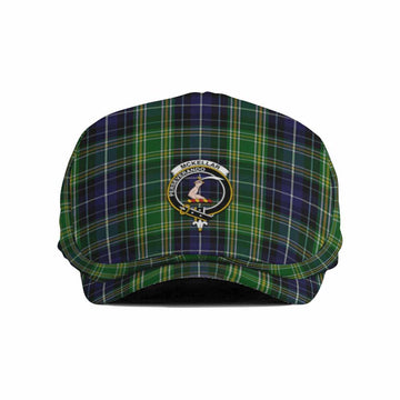 McKellar Family Crest Tartan Jeff Cap, Tartan Flat Cap