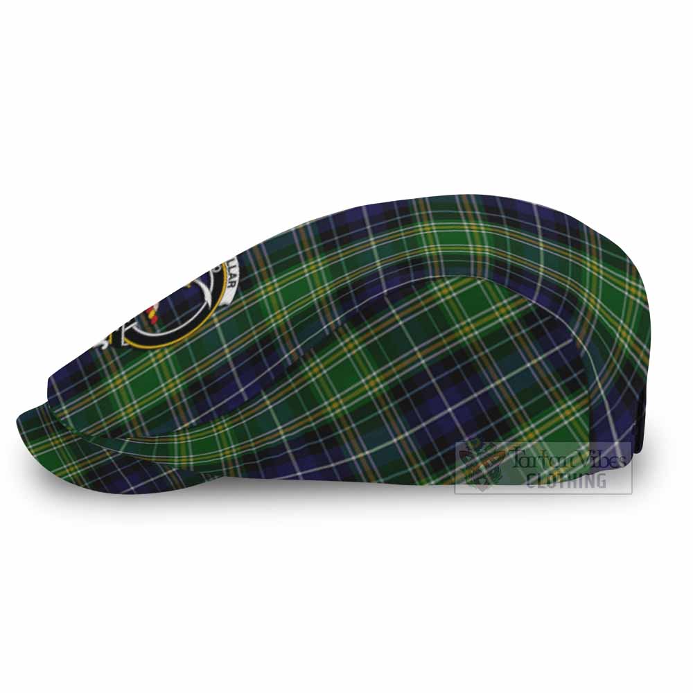 McKellar Family Crest Tartan Jeff Cap, Tartan Flat Cap